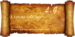 Liptay Gábor névjegykártya