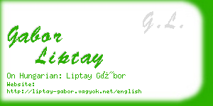 gabor liptay business card